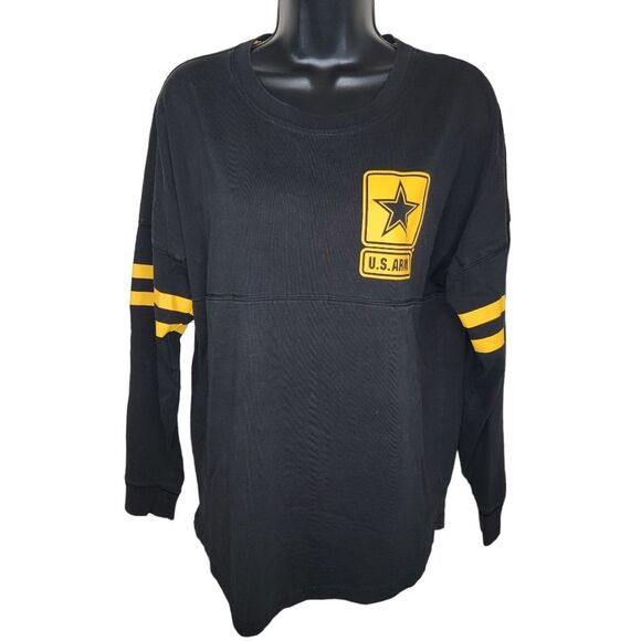 Victoria Secret "Army Strong Love Pink"  Long Sleeve Crew Neck Pullover Shirt Sm - Picture 1 of 5